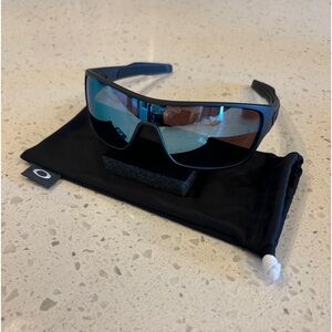 Oakley Turbine Rotor Steel Gray Polarized Prizm Deep Water Sunglasses!